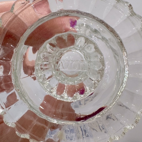Vintage Avon Elegant Clear Glass Pedestal dish - Picture 3 of 6
